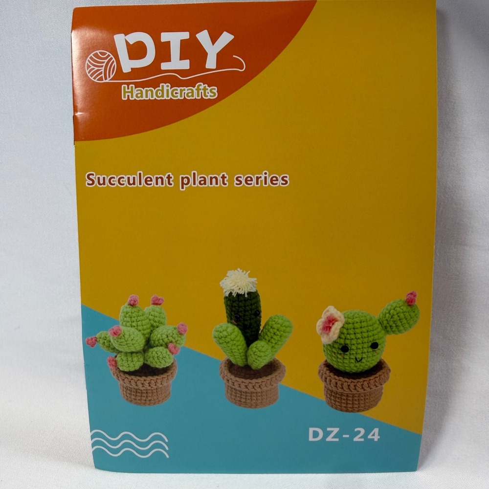DIY Handicrafts Succulent Plant Series Crochet Kit Beginners OS Multicolor DZ-24